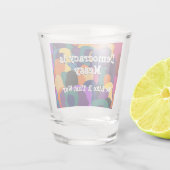 Democratie is rommelig  shot glas (Achterkant)