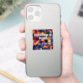 Democratie is rommelig  sticker (Telefoon)