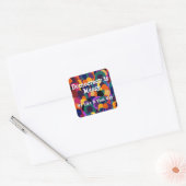 Democratie is rommelig vierkante sticker (Envelop)