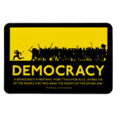 Democratie Jefferson Quote Premium Magnet Magneet (Horizontaal)
