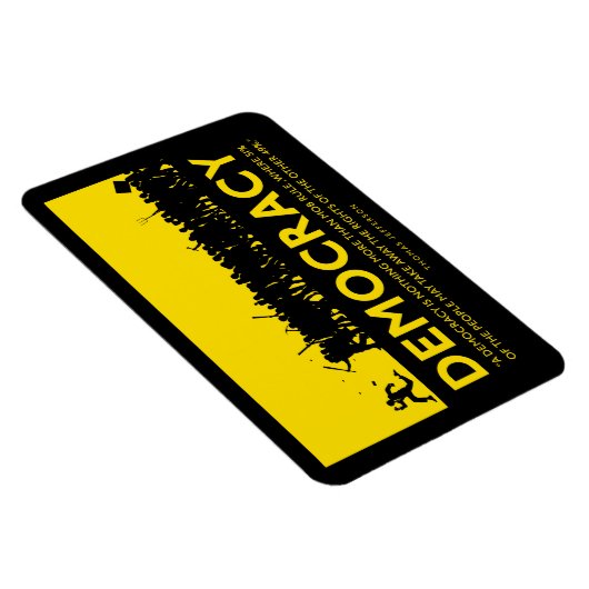 Democratie Jefferson Quote Premium Magnet Magneet (Rechterzijde)