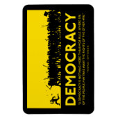 Democratie Jefferson Quote Premium Magnet Magneet (Verticaal)