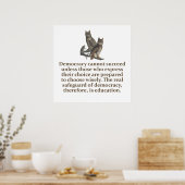 Democratie kan niet slagen - Onderwijsofferte Poster (Keuken)