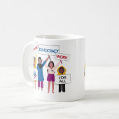 Democratie laten werken Mok, 11 oz koffie-Mok Koffiemok (Voorkant links)