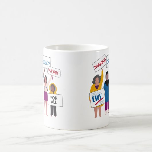 Democratie laten werken Mok, 11 oz koffie-Mok Koffiemok (Center)