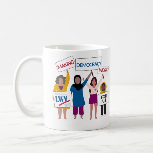 Democratie laten werken Mok, 11 oz koffie-Mok Koffiemok (Links)