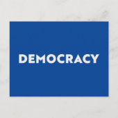 Democratie moderne typografie minimalistisch wit b briefkaart (Voorkant)