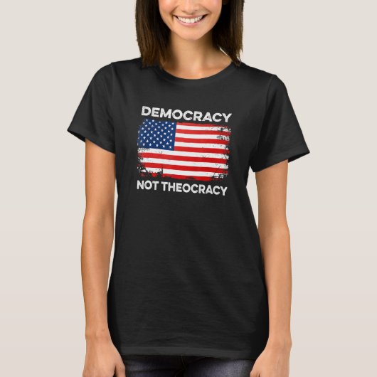 Democratie niet theocratische scheidingskerk Const T-shirt (Voorkant)