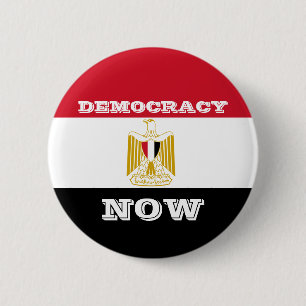 Democratie nu - Egyptische vlag - Ronde Button