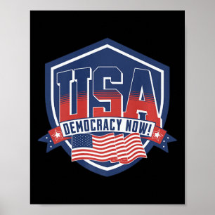 Democratie Nu Stem Kamala Harris 2024 Democraat VS Poster