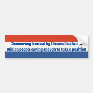 Democratie redden bumpersticker