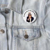 Democratie staat op de agenda voor 2022 ronde button 5,7 cm (In situ)