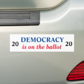 Democratie staat op de stemlijst 2020 bumpersticker (Op auto)