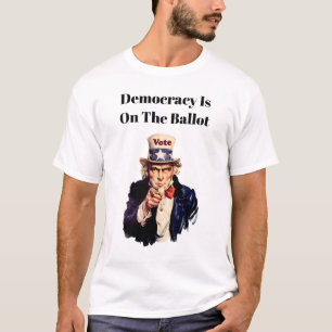 Democratie staat op het Stembiljet 2026 T-shirt
