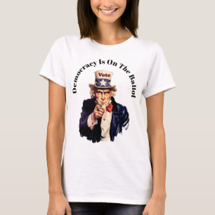 Democratie staat op het Stembiljet 2026 T-shirt