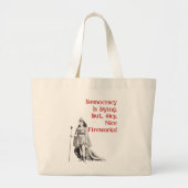 Democratie Sterft Grote Tote Bag (Voorkant)