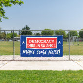Democratie sterft in stilte spandoek (Insitu)