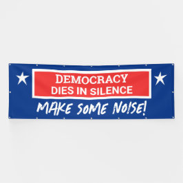 Democratie sterft in stilte spandoek