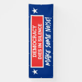 Democratie sterft in stilte spandoek (Verticaal)