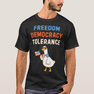 Democratie Tolerantie Anti Trump Vier Juli Onaafha T-shirt