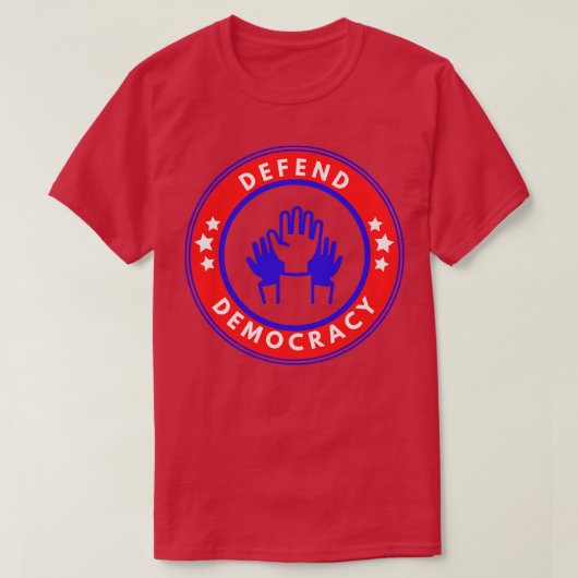 Democratie verdedigen 25 t-shirt (Design voorkant)