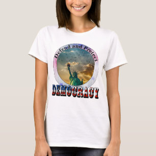 DEMOCRATIE verdedigen en beschermen T-shirt