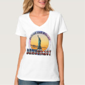DEMOCRATIE verdedigen en beschermen T-shirt (Voorkant)