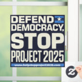 Democratie verdedigen, stop Project 2025 Raamsticker (Huis)