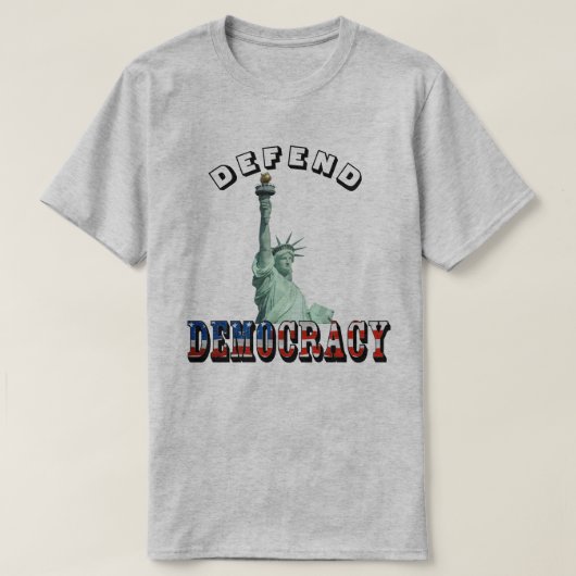 DEMOCRATIE VERDEDIGEN T-SHIRT (Design voorkant)