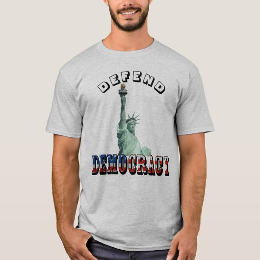 DEMOCRATIE VERDEDIGEN T-SHIRT (Voorkant)