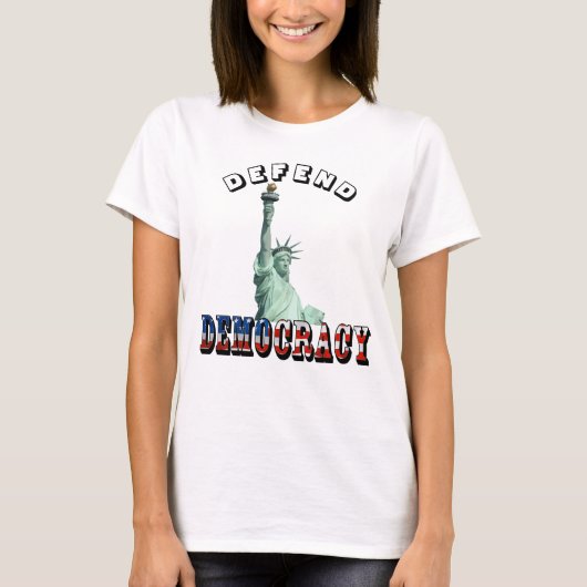 DEMOCRATIE VERDEDIGEN T-SHIRT (Voorkant)
