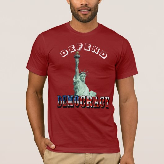 DEMOCRATIE VERDEDIGEN T-SHIRT (Voorkant)