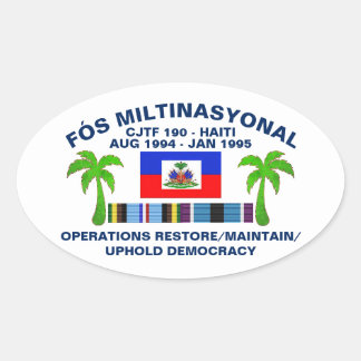 Democratie verdedigen - Wit Ovale Sticker