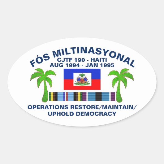 Democratie verdedigen - Wit Ovale Sticker (Voorkant)