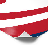 Democratie vereist moed | Vlag | Perfect Poster (Hoek)