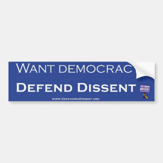 Democratie? Verspreid Bumpersticker