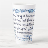 Democratie Voor Mensen latte mok (Voorkant)