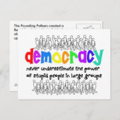 Democratie, wie heeft die nodig? briefkaart (Voorkant / Achterkant)