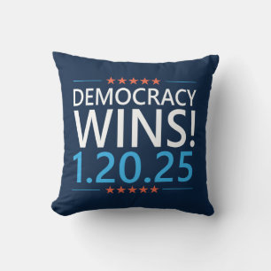 Democratie wint Kamala Harris 1.20.25 Kussen