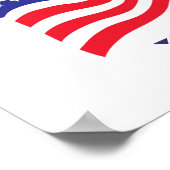 Democratisch-Amerikaanse vlag Poster (Hoek)