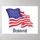 Democratisch-Amerikaanse vlag Poster (Voorkant)