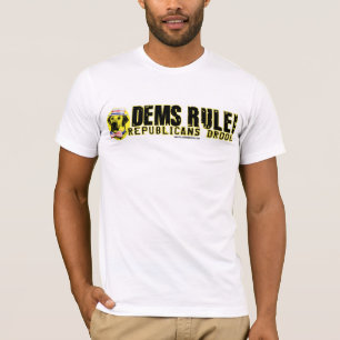 Democratisch artikel. Republikeinen DroolShirt T-shirt