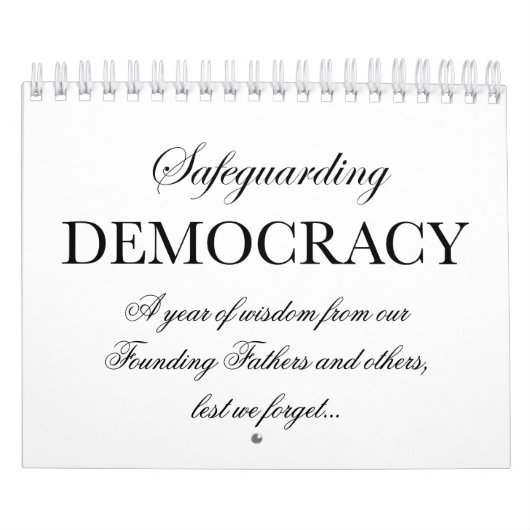 Democratisch Bestuur Beschermen Kalender (Hoes)