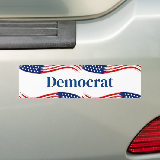 Democratisch Bumpersticker (Op auto)