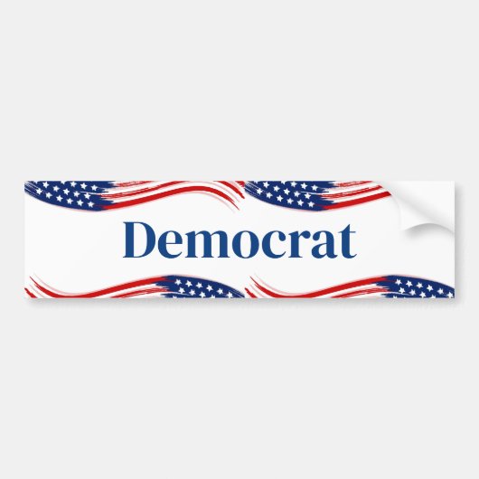 Democratisch Bumpersticker (Voorkant)