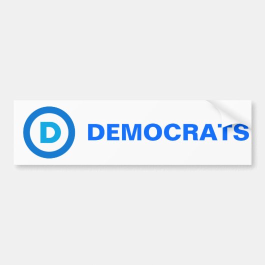 democratisch bumpersticker (Voorkant)