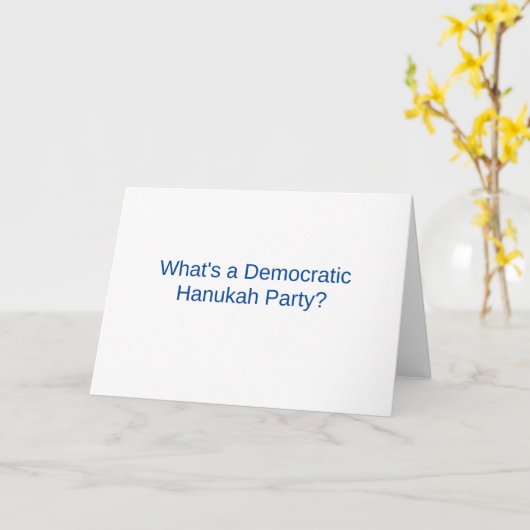 Democratisch Chanoeka Kaart (Gele Bloem)