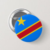 democratisch congo ronde button 5,7 cm (Voorkant /achterkant)