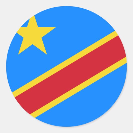 democratisch congo ronde sticker (Voorkant)