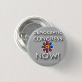 Democratisch Congres nu Partij Logo Ronde Button 3,2 Cm (Voorkant /achterkant)